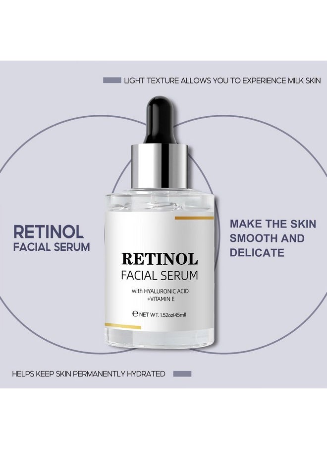 Grospe - Retinol Facial Serum, Retinol Serum for Face with Hyaluronic Acid + Vitamin E, Anti-Aging Serum Pore Tightener Fade Dark Spots Clinical Strength Formula (1.52 Oz) - Image 1