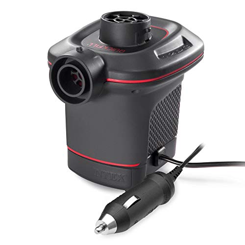 Intex QuickFill 12 Volt DC Electric Pump – Includes 3 Interconnecting Nozzles – Sleek and Compact Design – 650 L/Min Air Flow – Outdoor Use - Image 1