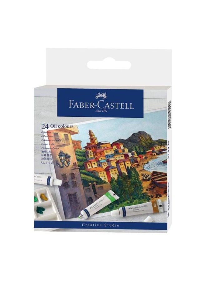 FABER-CASTELL oil Colours Tubes Set, 24 Colors, Carton Box - Image 1