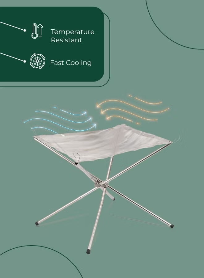 Rock Pow Portable Bonfire Stainless Steel Stand - Image 4
