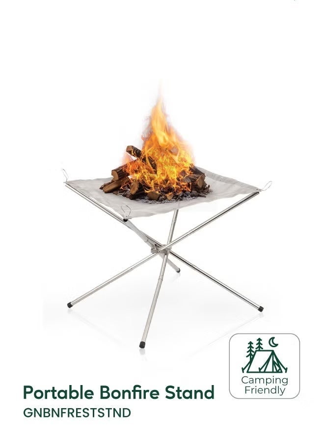 Rock Pow Portable Bonfire Stainless Steel Stand - Image 1