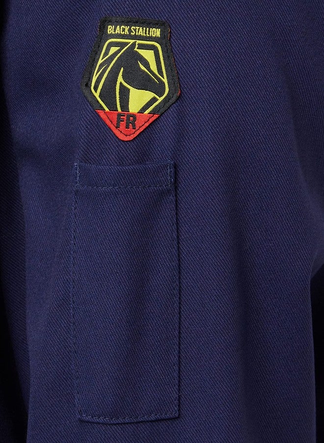 BLACK STALLION ستالون أسود FN9-30C جاكيت لحام قطن FR بحري 30" 9oz. كبير (Xlarge) - Image 4