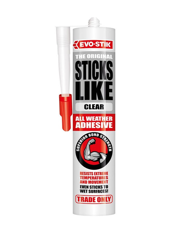 EVO-STIK - Sticks Like Adhesive, All Weather, Extreme Temperature & Movement Resistant, Colour: Clear, Size: 290ml - Image 1