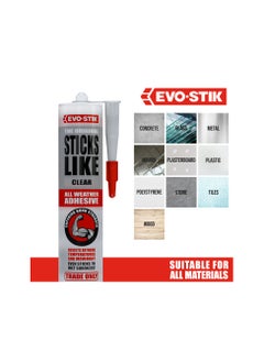 EVO-STIK Sticks Like Adhesive, All Weather, Extreme Temperature & Movement Resistant, Colour: Clear, Size: 290ml  - Image 4