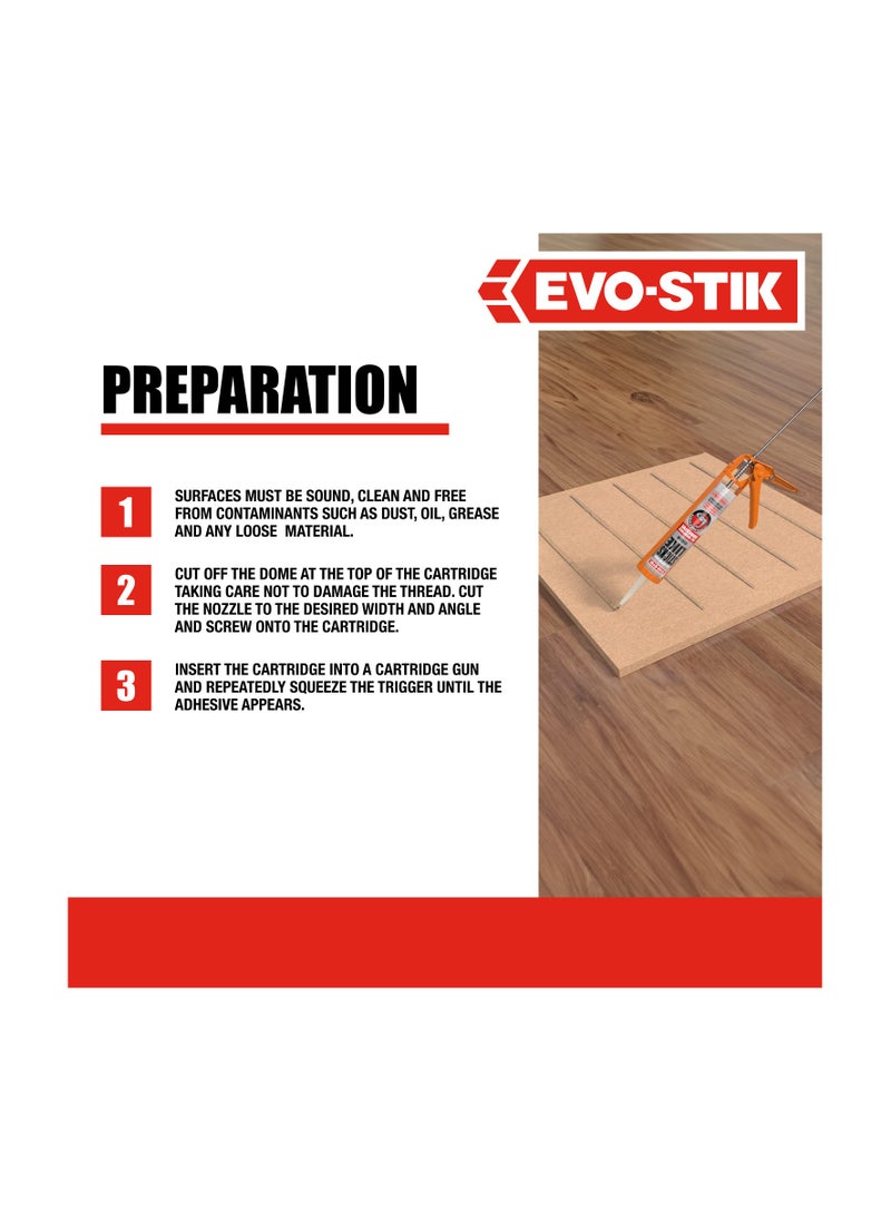 EVO-STIK - Sticks Like Adhesive, All Weather, Extreme Temperature & Movement Resistant, Colour: Clear, Size: 290ml - Image 1