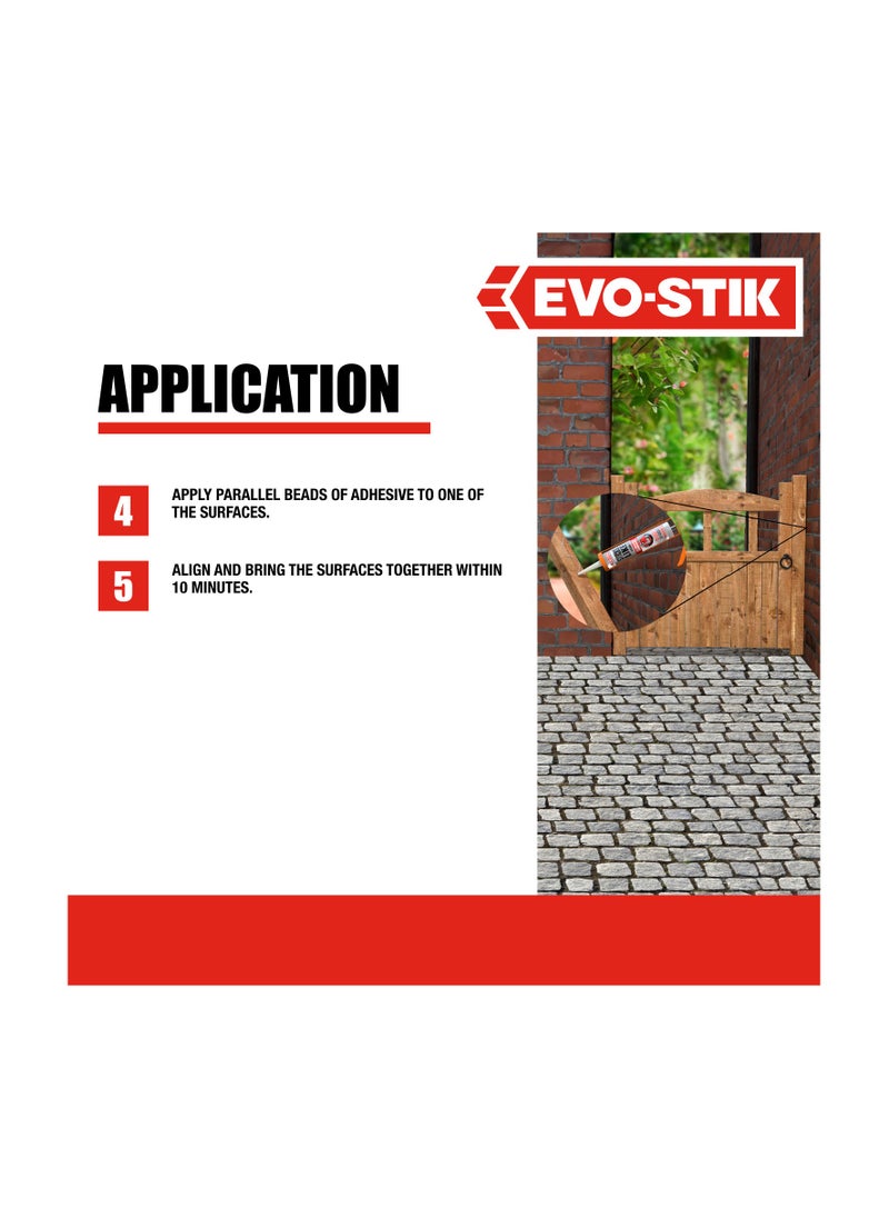EVO-STIK - Sticks Like Adhesive, All Weather, Extreme Temperature & Movement Resistant, Colour: Clear, Size: 290ml - Image 1
