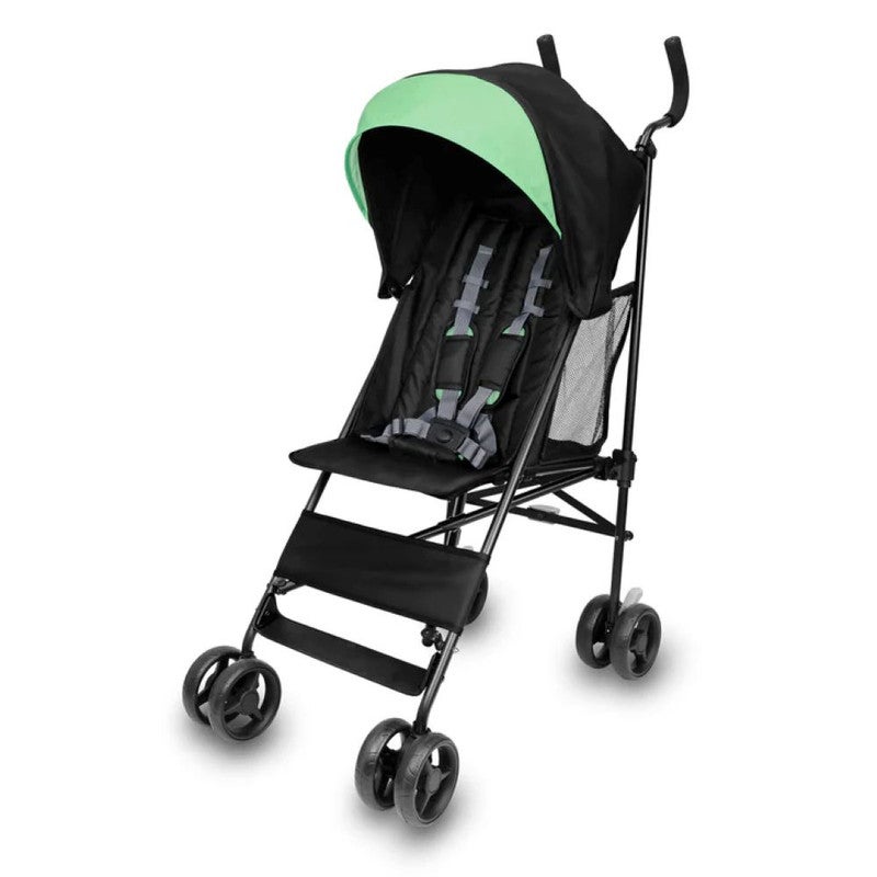 ingenuity Ity by Ingenuity - Smooth Stroll Convenience Stroller, Lightweight with Storage & Sun Visor, Ages 6–84 Months - BLACK/GREEN - Image 1