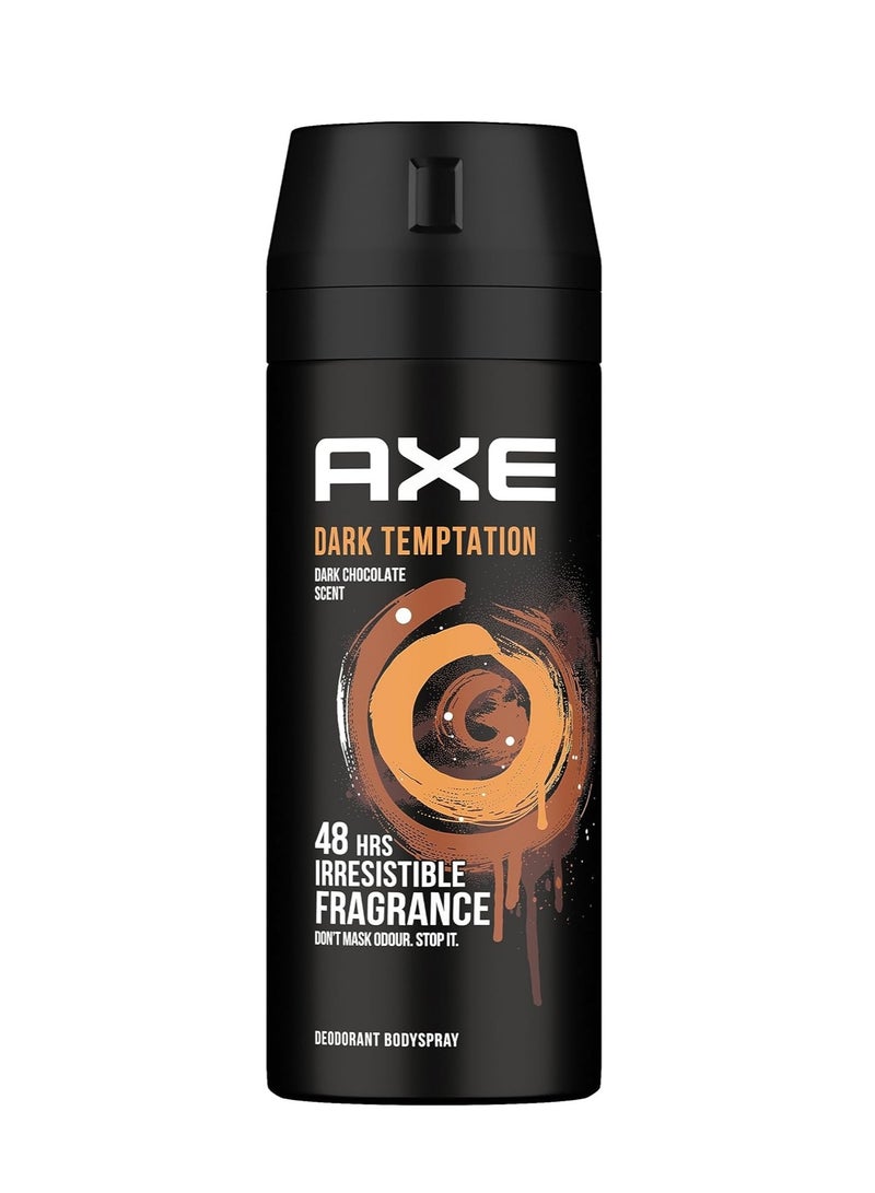 Axe Dark Temptation Deodorant and Body Spray for Men, 150 ml - Image 1