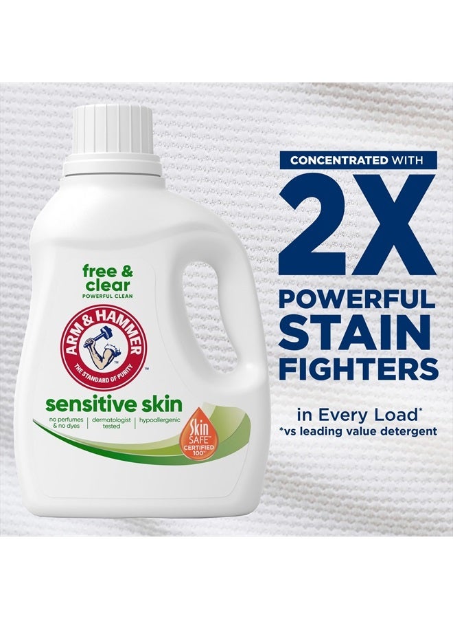 Arm & Hammer Sensitive Skin Free & Clear, 105 Loads Liquid Laundry Detergent, 105 Fl oz - Image 3