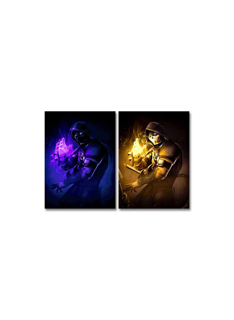 Marktna Decorative Wall Art Painting with an animation Design, 2 pieces, Size 80x60 cm - Image 2