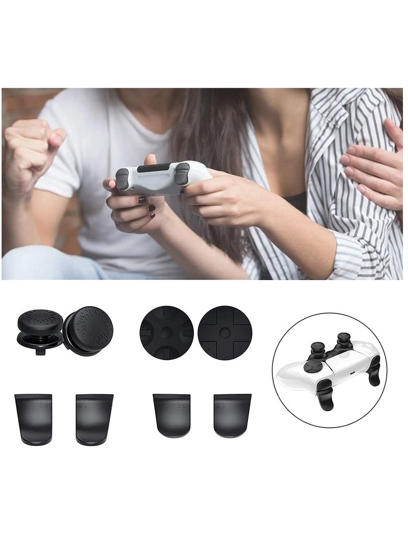 KASTWAVE - Accessories Kit Bundle for PS5 Compatible with DualSense Controller, Thumb Grips Sticks Joystick + L2 R2 Trigger Extender+D-pad Button for Playstation 5 Controller, Anti-Slip Replacement Parts - Image 1
