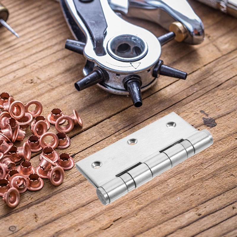 3 Inch Thickened Stainless Steel Cabinet Hinges 2pcs Flat Open Design Kitchen Corner - Image 5