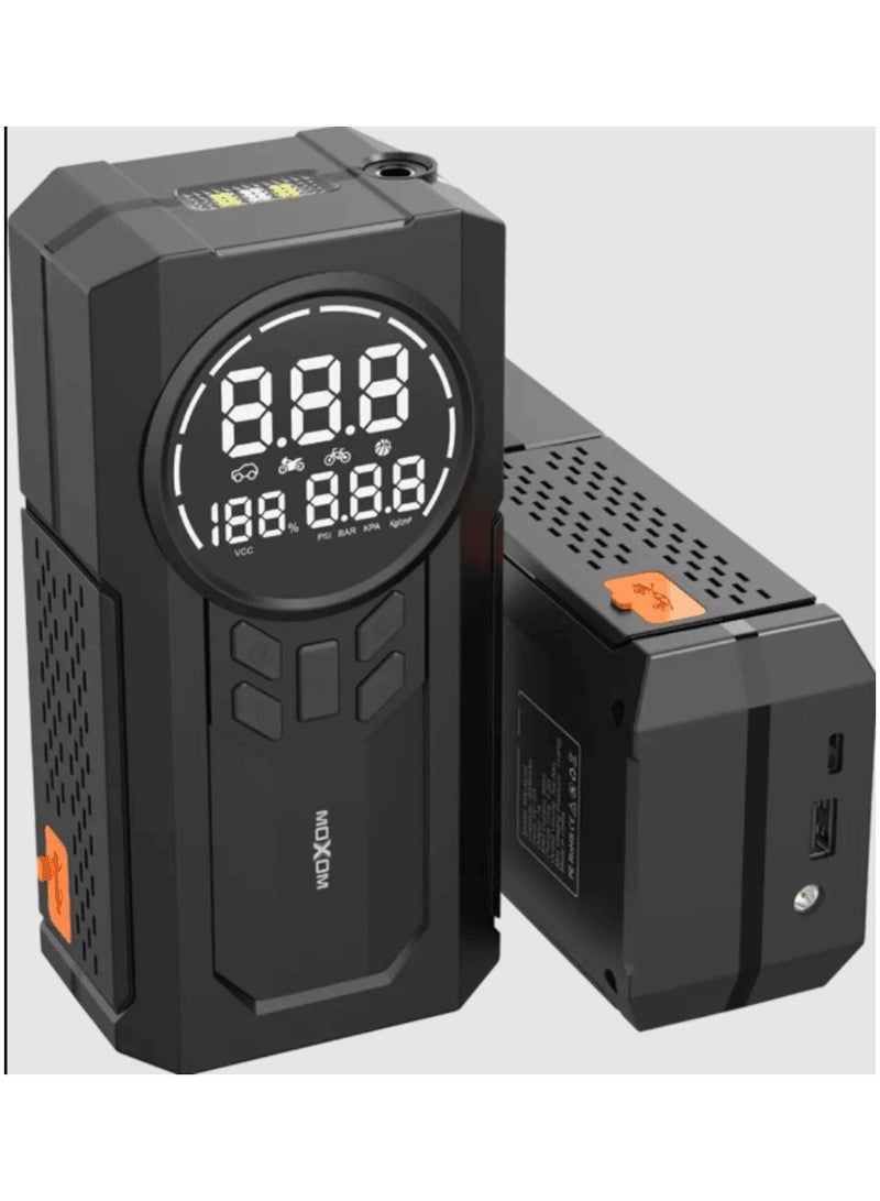MOXOM MX-AC02 Multi-Functional Air Pump and Car Battery Jump Starter (8000mAh) - Image 2