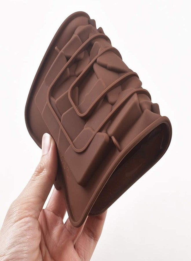 BAKERS 4U قوالب سيليكون قابلة للفصل لصنع الشوكولاتة، قوالب لقطع الشوكولاتة، قوالب لصنع ألواح البروتين والطاقة منزلية الصنع، 4 عبوات - Image 4