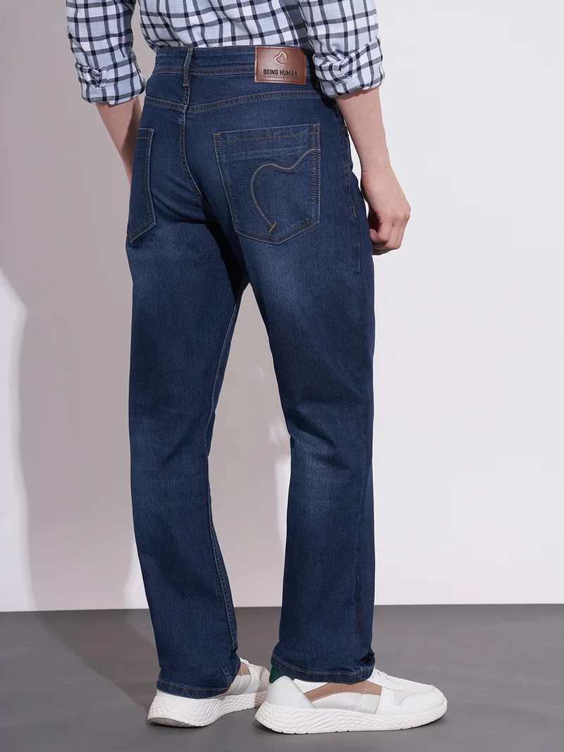 Being Human DARK TONE Men Regular Fit Mid-Rise Stretchable Cotton Jeans for Men | Best Price UAE