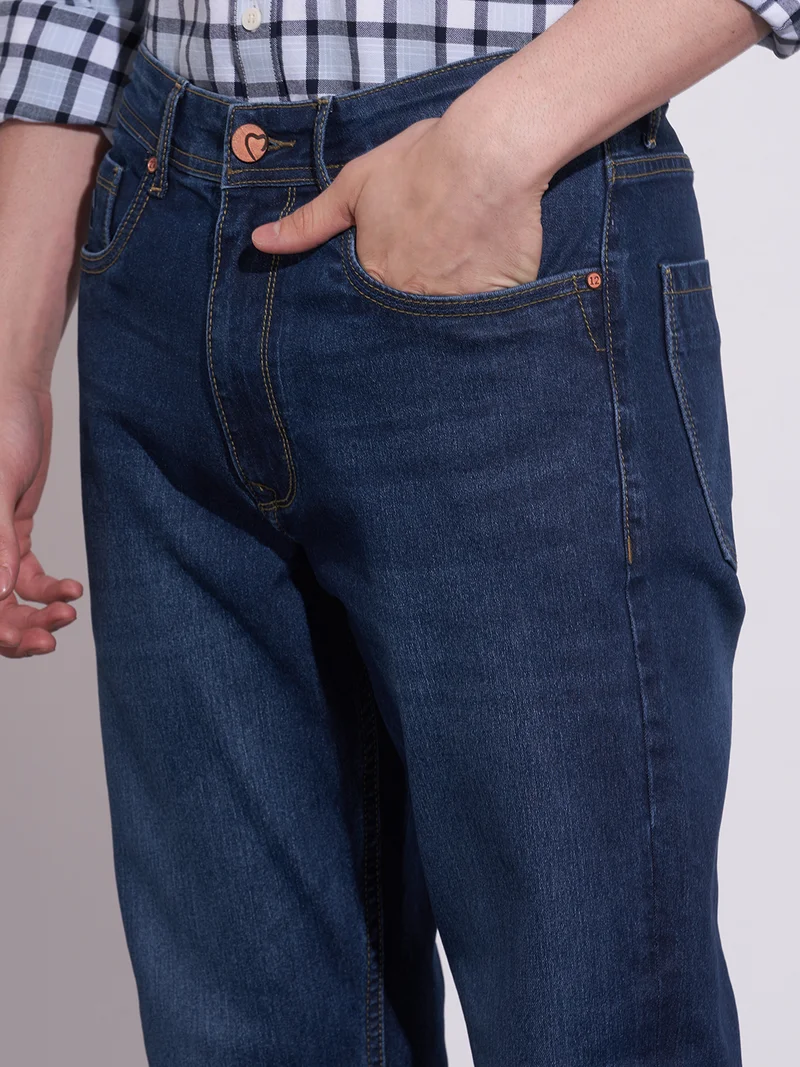 Being Human DARK TONE Men Regular Fit Mid-Rise Stretchable Cotton Jeans for Men | Best Price UAE