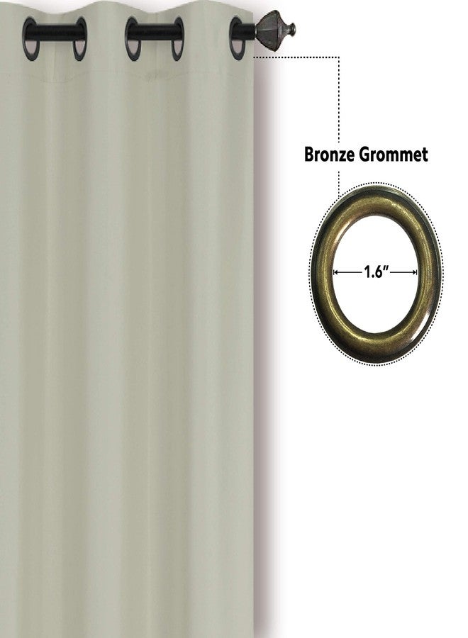 Home Collection Triple Weave Blackout Curtains with Bronze Grommets, 100% Light Blocking, Noise Reducing New (Silver, 37" W x 62" L (Pack of 2)) - Image 3
