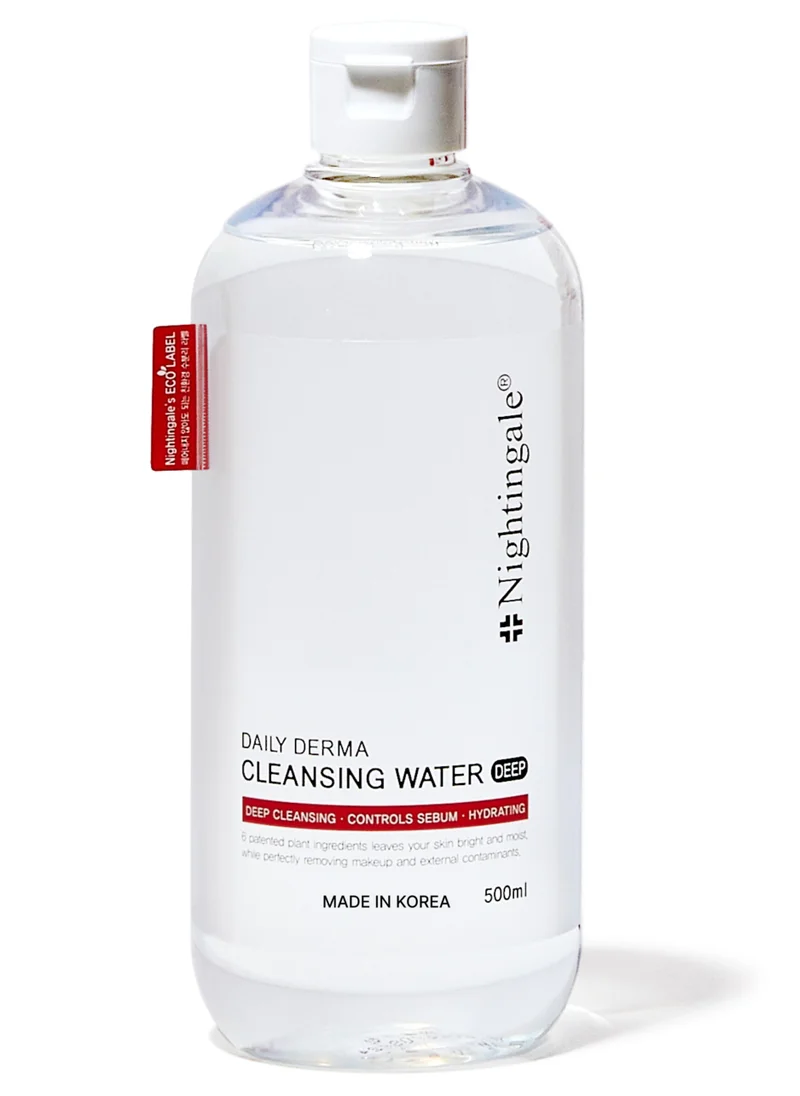 nightingale Korean Daily Derma Cleansing Water 500 ml - Facial Cleansing & Make Up Remover