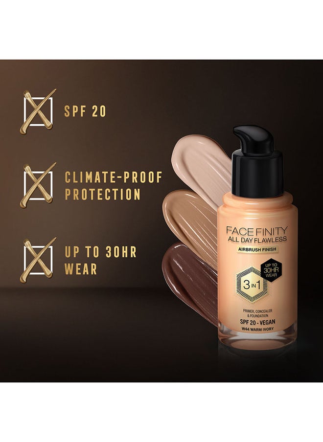 Max Factor Facefinity All Day Flawless Foundation - W44 Warm Ivory  - Image 4