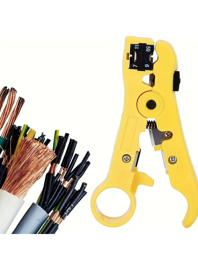 أداة يدوية متعددة الوظائف: قاطعة ومشطّرة وكابسة للأسلاك المحترفة باللون الأزرق - Image 4