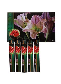 Dakshya Industries Dakshya Industries PVC 6 Pieces Reversible Dining Table Placemat Set Multi  - Image 3