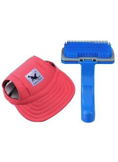 Slicker Brush For Dogs Cats Puppies & Rabbits-Self Cleaning Slicker Brush With Press Key, And Comes Dogs And Cats Sport Hat Cap (Multi Color, Pack 2) - pzsku/ZDEBEA94F53DE777B0E9FZ/45/_/1728311085/39d040fe-36a6-46bb-8627-c9e5f8b7b7db