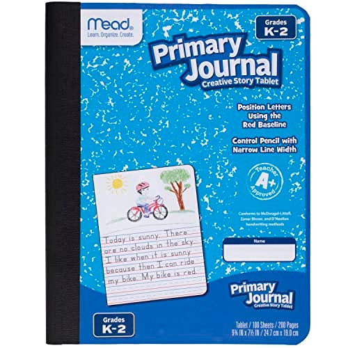 Mead Primary Journal, 4 Pack, Half Page Ruled, Grades K-2, 7-1/2" x 9-3/4", 100 Sheets per Journal, Assorted Colors (610051-ECM) - Image 4