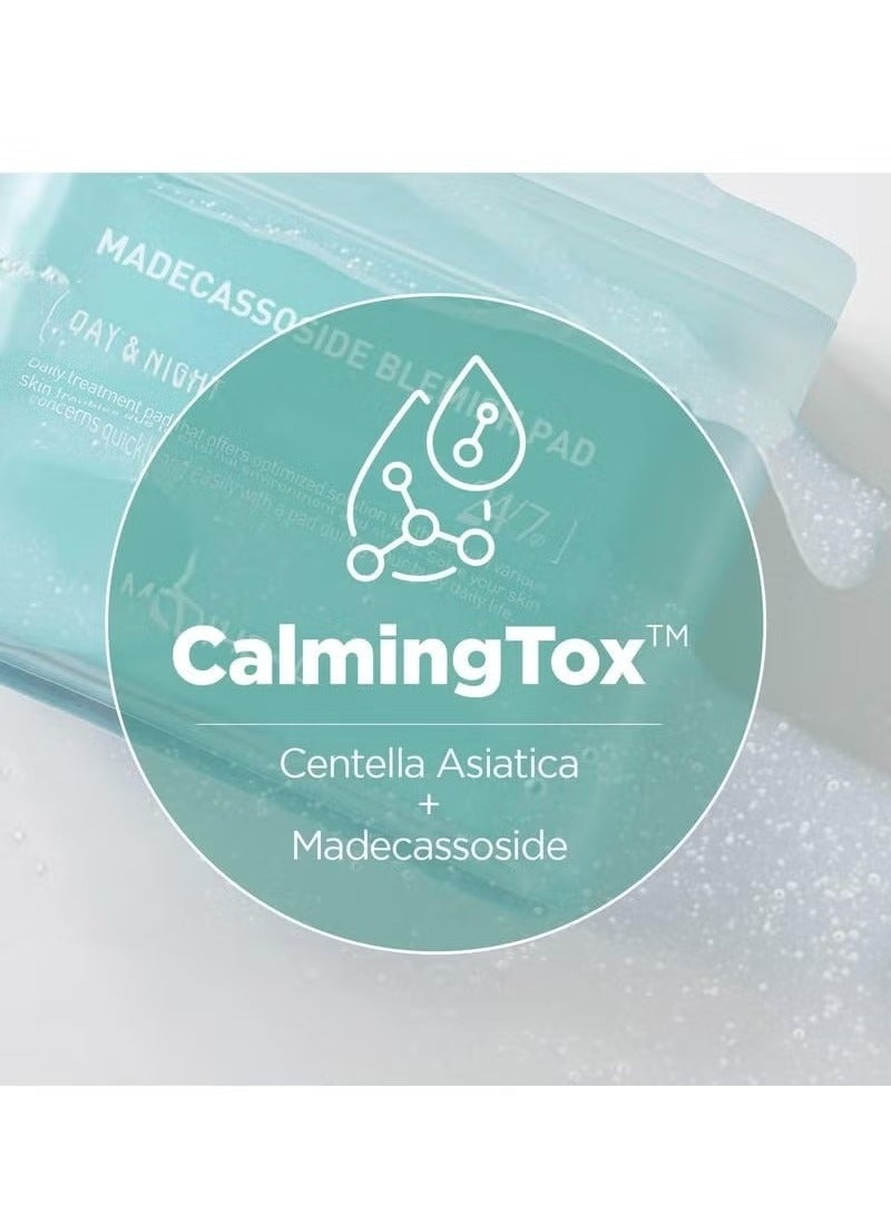 Mediheal Madecassoside Blemish Pad | Square Cotton Facial Toner Pads With Centella Asiatica & Madecassoside | Anti Blemish Face Pads To Improve Uneven Skin Tone | 100 Pads