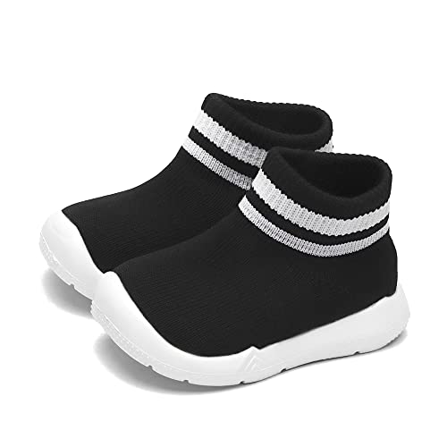 Engtoy Baby Shoes & Socks - Non-Slip Breathable Infant Slippers with Soft Rubber Sole - Boys & Girls Slip On Sneakers - Black - Image 3
