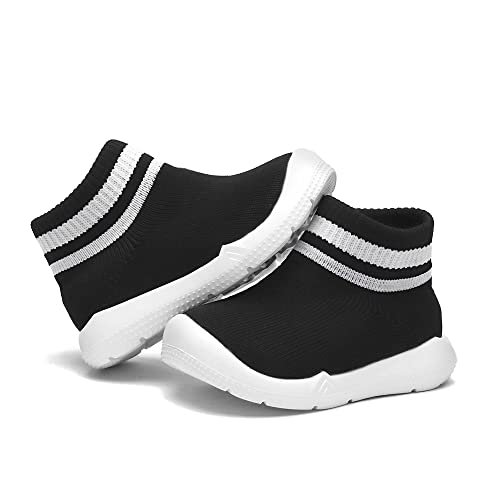 Engtoy Baby Shoes & Socks - Non-Slip Breathable Infant Slippers with Soft Rubber Sole - Boys & Girls Slip On Sneakers - Black - Image 4