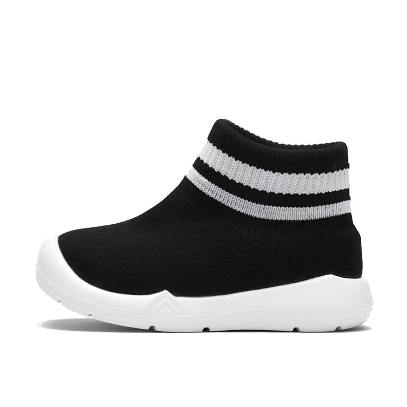 Engtoy Baby Shoes & Socks - Non-Slip Breathable Infant Slippers with Soft Rubber Sole - Boys & Girls Slip On Sneakers - Black - Image 5