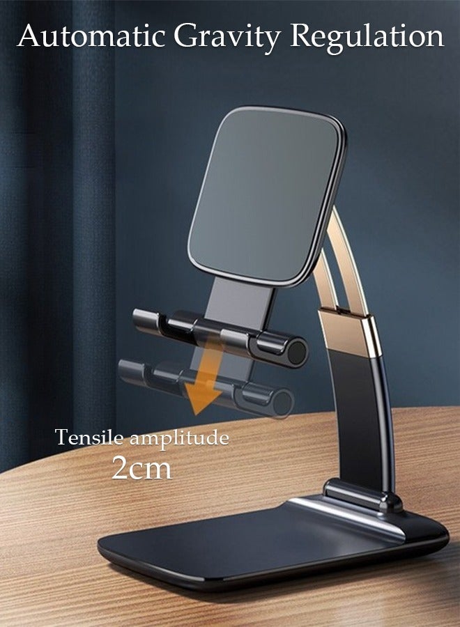 DUNISO Foldable Phone Stand for Desk Height Adjustable Cell Phone Holder Portable Cellphone Cradle Desktop Dock Compatible with iPhone iPad Smartphone - Image 4