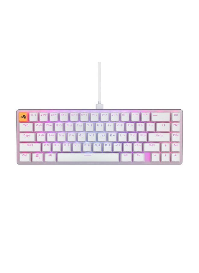 Glorious Glorious GMMK 2 65% Arabic & English RGB Gaming Keyboard - Compact and Customizable TKL Keyboard for Gamers - White  - Image 1