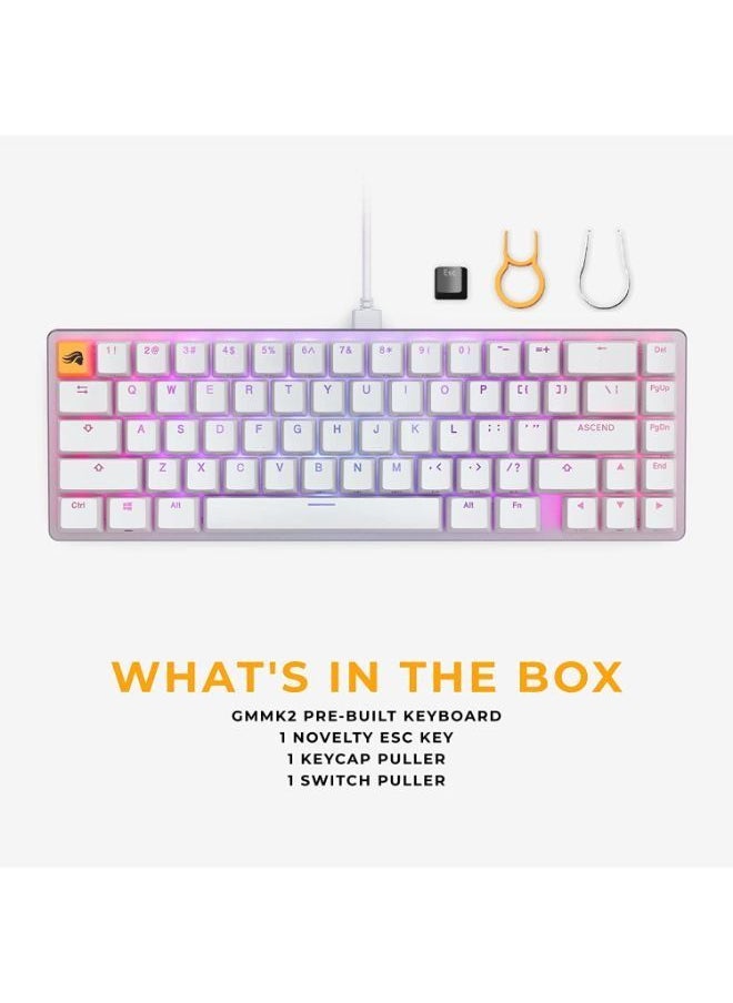 Glorious Glorious GMMK 2 65% Arabic & English RGB Gaming Keyboard - Compact and Customizable TKL Keyboard for Gamers - White  - Image 3