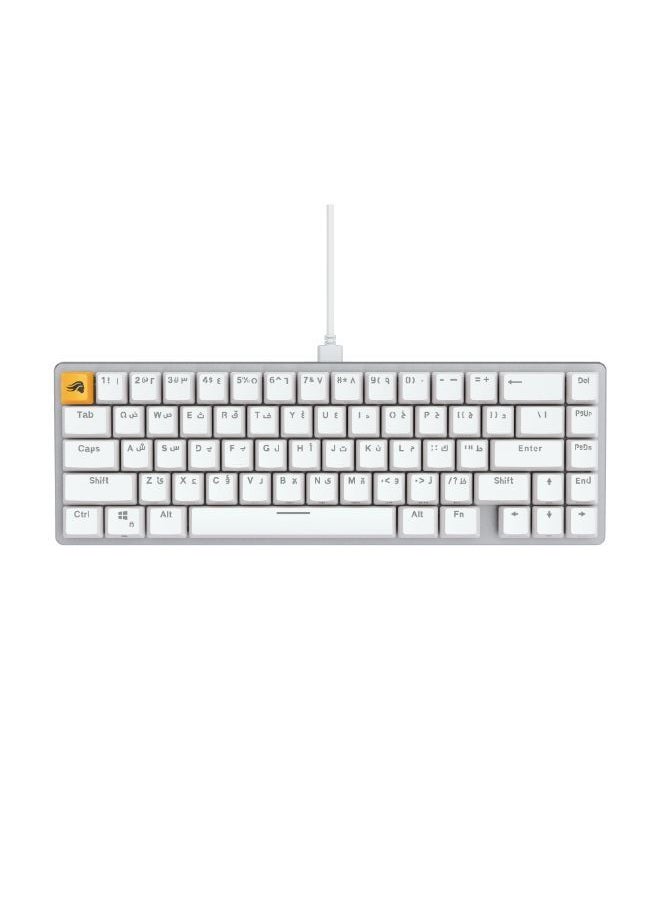 Glorious Glorious GMMK 2 65% Arabic & English RGB Gaming Keyboard - Compact and Customizable TKL Keyboard for Gamers - White  - Image 2