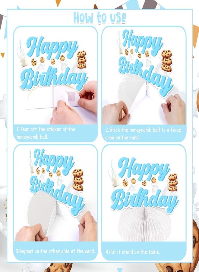 Funmemoir زينة حفلات عيد الميلاد الأول من Funmemoir مصنوعة من الحليب والبسكويت، 8 قطع من الحليب والبسكويت، قطعة مركزية على شكل قرص العسل لعيد الميلاد السعيد، لتزيين طاولة البسكويت للمشروبات والحلوى، وحفلات عيد الميلاد الأول - Image 5