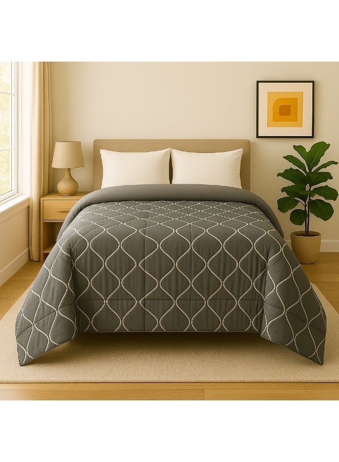 طيبة اشترى قطعه واحصل على الاخرى مجانا، لحاف دبل فيس وجهين، طيبه، تصميم دارك ويفز، قطعتين - Image 3