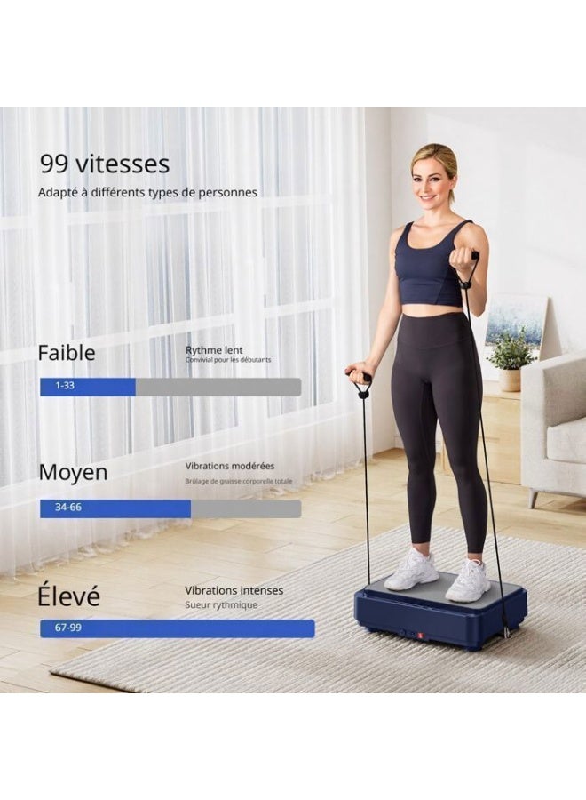 ASIV Vibration Plate Exercise Machine with Remote Control, 99 Speed Levels, 9 Workout Programs, Bluetooth Speaker, LED Touch Display, Full Body Vibration Platform for Home Fitness, Weight Loss & Muscle Recovery - Image 4