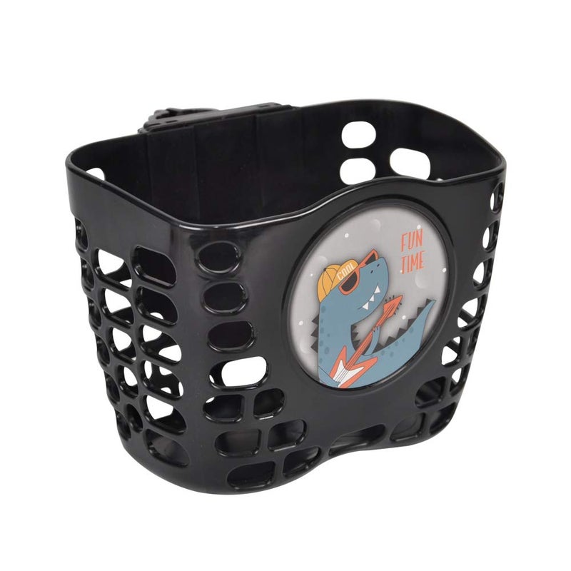 YL traV YL TRD Universal Scooter Basket Kids Bike Basket Handlebar Basket for Boys & Girls (Black) - Image 1