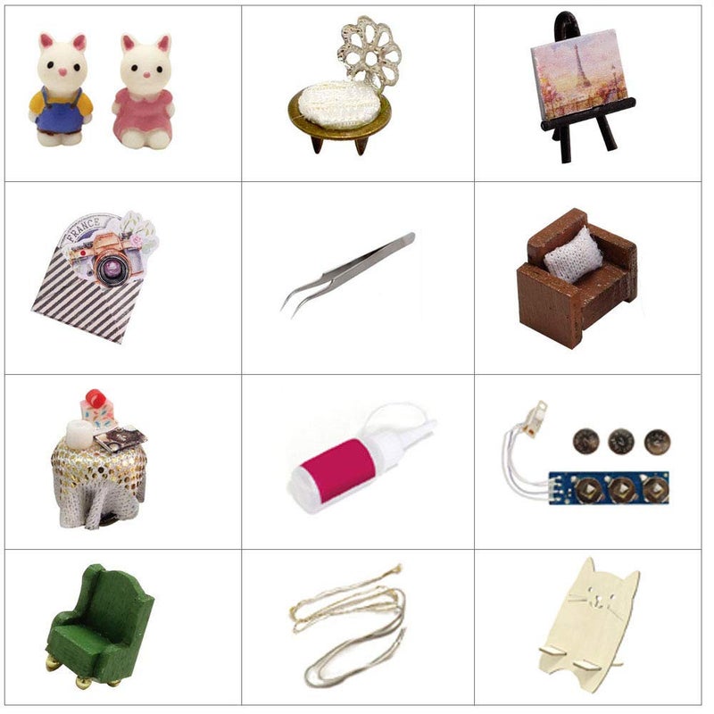 MAGQOO 3D Wooden Dollhouse Miniature DIY Doll House Kit with Furniture,1:24 DIY Box Theater Kit (Roaming in Paris) - Image 3