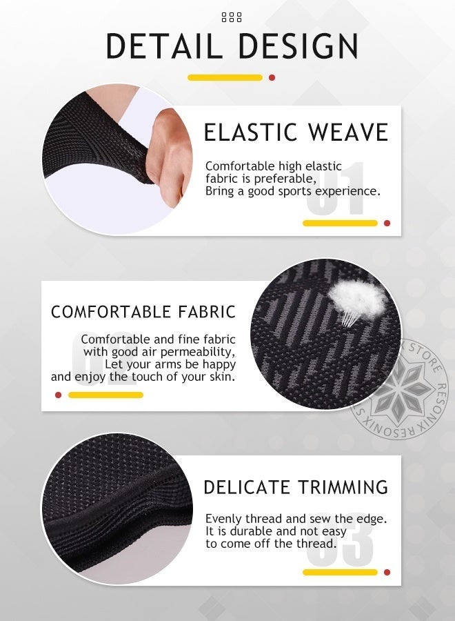 AZMARO 2PCS Elbow Brace Compression Sleeves, Silicone Anti-Slip Arm Support for Men & Women, Breathable Sweat-Wicking for Tendonitis, Tennis Elbow, Weightlifting & Sports — Size L - Image 3