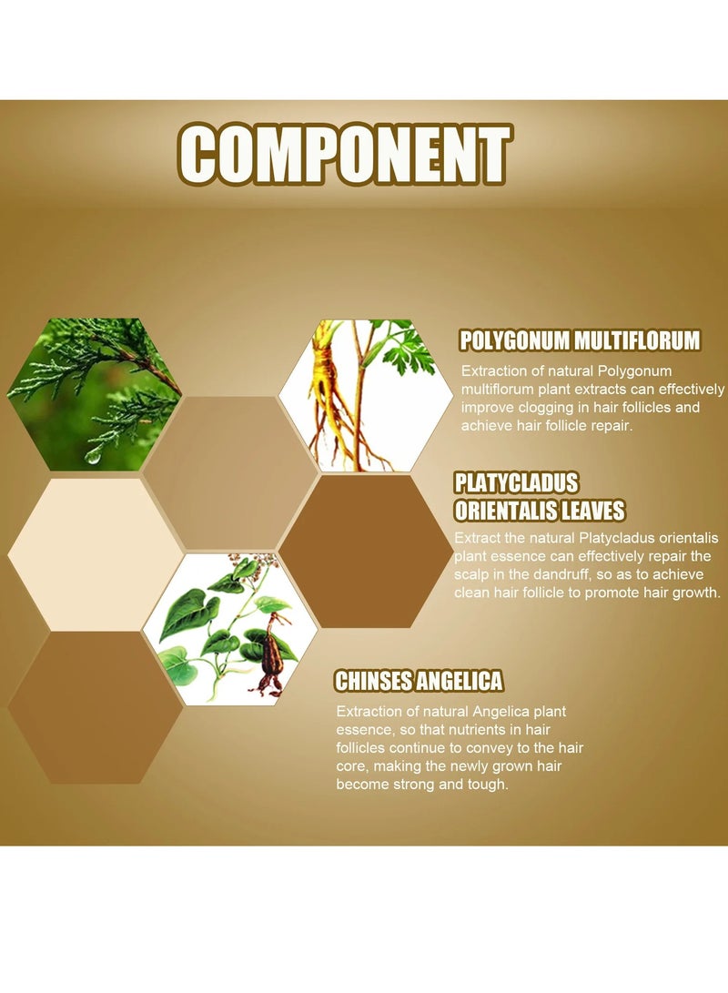 EELHOE سيروم عضوي لإعادة نمو الشعر، تدليك ثلاثي الأبعاد آمن وسلس، زيت علاج الشعر بمكونات طبيعية بيوتين لشعر أقوى وأسمك وأطول - Image 4