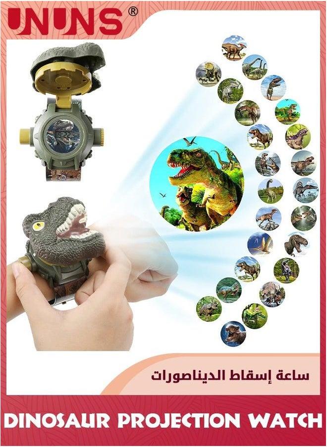 UNUNS ساعة الديناصور، ساعات عرض مع 24 نوع من أنماط العرض، ساعات معصم رقمية كرتونية، ساعة قابلة للتعديل للأطفال، هدايا تعليمية للأولاد والبنات - Image 1