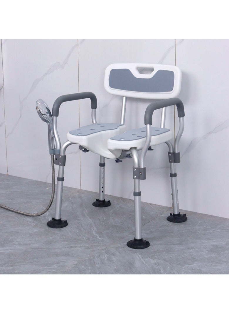 Professional Aluminum Shower Chairs For Disabled Non-Slip Bathtub Shower Chair Seat  - Image 1