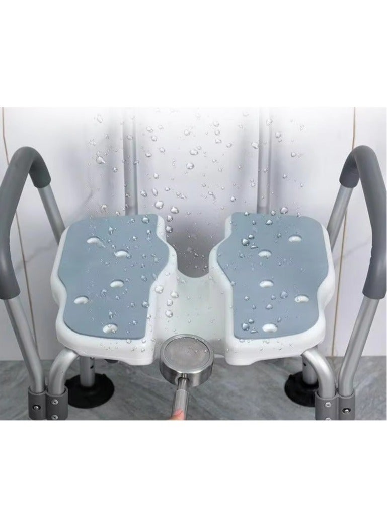 Professional Aluminum Shower Chairs For Disabled Non-Slip Bathtub Shower Chair Seat  - Image 5