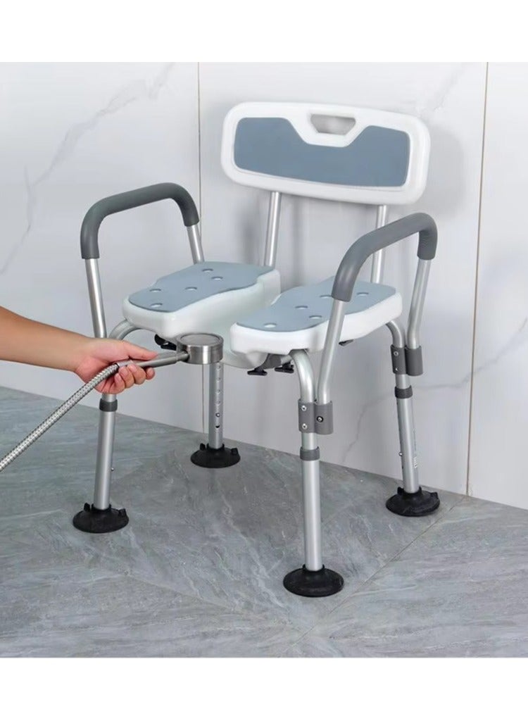 Professional Aluminum Shower Chairs For Disabled Non-Slip Bathtub Shower Chair Seat  - Image 4