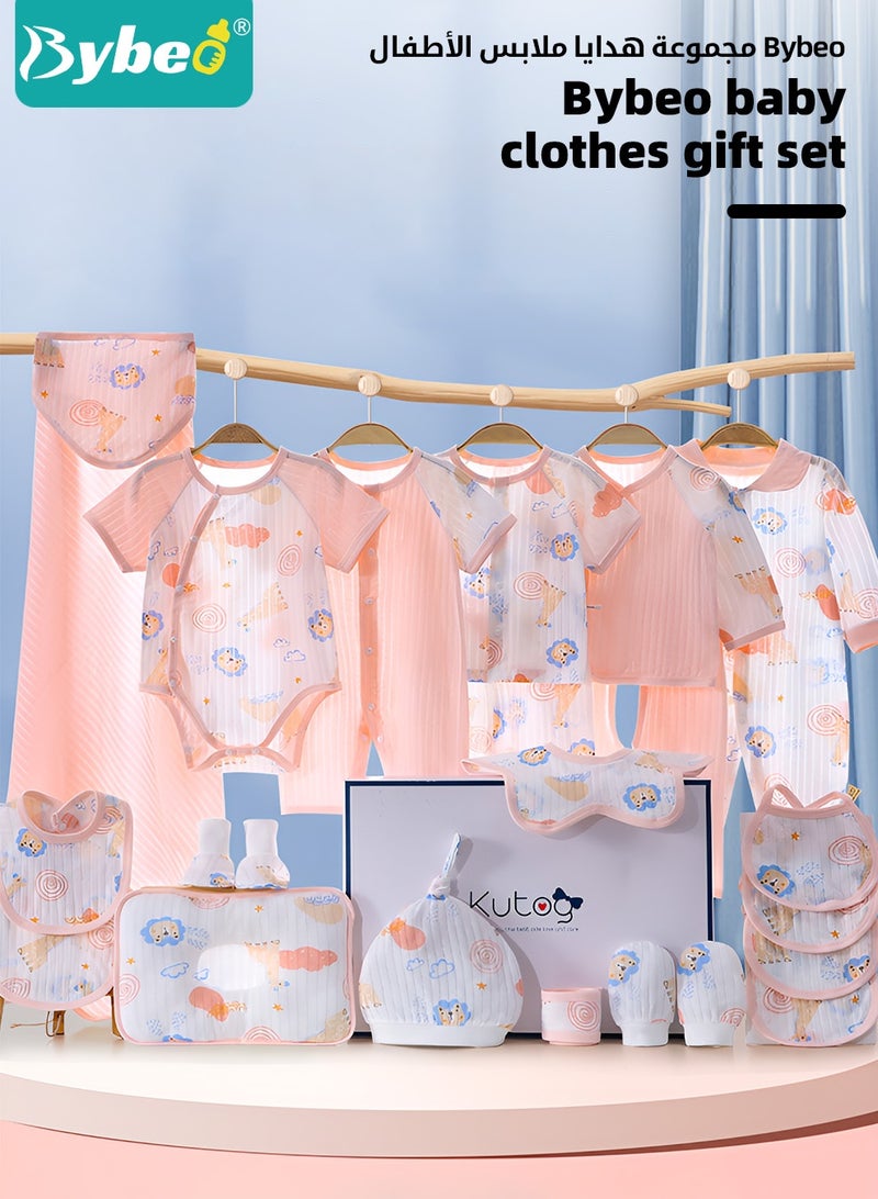 Bybeo 22PCS Newborn Baby Gift Set, Newborn Layette Gift Set for Boys and Girls, Babies Essential Clothes Accessories with Baby Blanket, 100% Premium Cotton, for Spring Summer Autumn Winter - Image 2