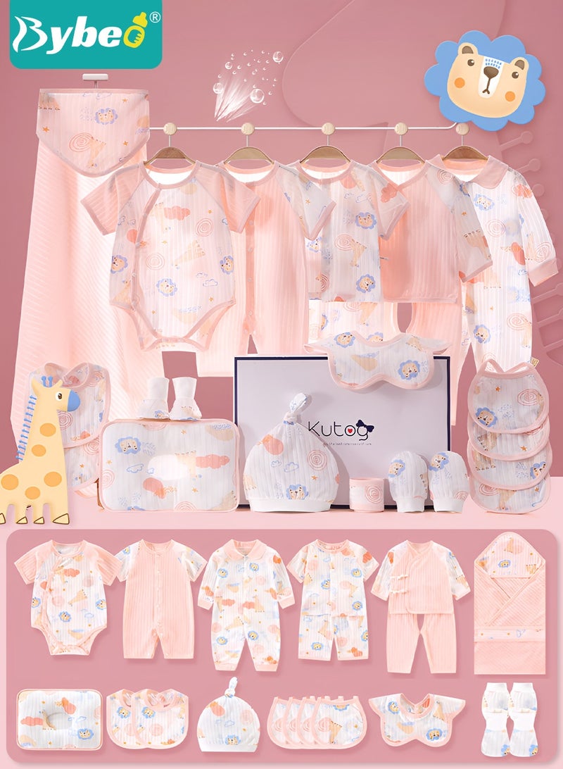 Bybeo 22PCS Newborn Baby Gift Set, Newborn Layette Gift Set for Boys and Girls, Babies Essential Clothes Accessories with Baby Blanket, 100% Premium Cotton, for Spring Summer Autumn Winter - Image 1