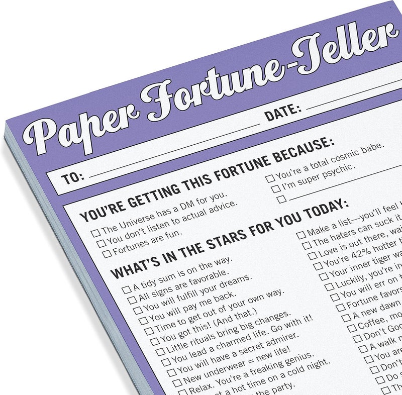 Knock Knock Paper Fortune Teller Nifty Note Pad - Oracle Gift Paper Fortune Teller Pad, 4 x 5.25-inches - Image 3