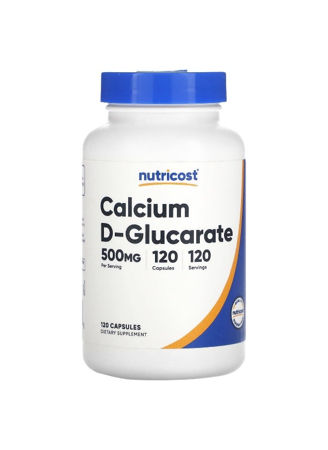 Nutricost - Nutricost, Calcium D-Glucarate, 500 mg, 120 Capsules - Image 1